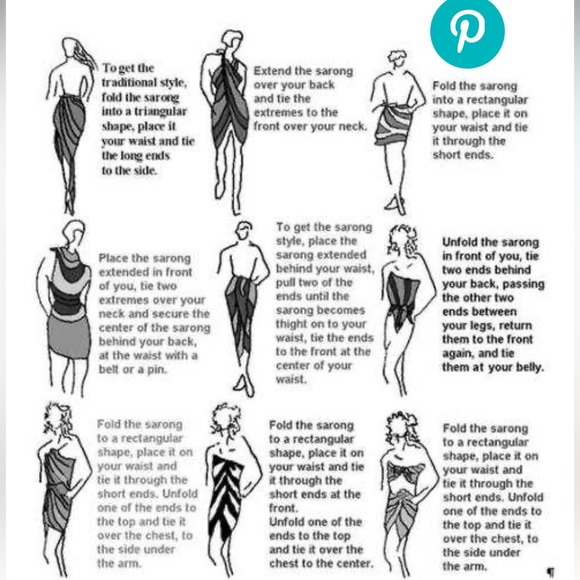 John Hardy Cotton Pareo Sarong Scarf - Picture 4 of 5